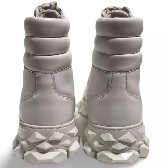 Jimmy Choo Diamond x Hike/F White Leather Hiking Combat Boots (0457) main image 5